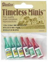 Darice 2306-15 Timeless Miniature Wine Bottles 6 Piece