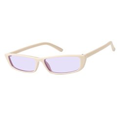 Small Wowsun Sunglasses For Women Skinny Frame Designer Vintage Square Shades Purple Lens