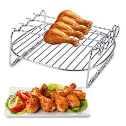 Bbq Rack Delaman Bbq Grill Rack Replacement Double Layer Wire Skewers Baking Tray For Philips Air Fryer