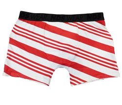 Tooloud Red Candy Cane Boxer Brief Single Side Large All Over Print