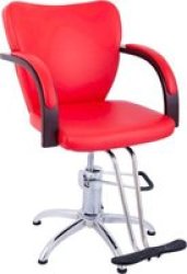 Lucky Salon Chair Retro Styling Red