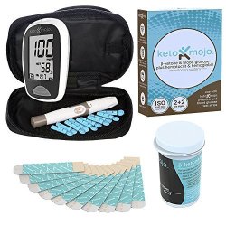 Keto-mojo Blood Ketone And Glucose Testing Meter Kit Monitor Your Ketogenic Diet 1 Lancet Device 10 Lancets 10 Ketone Test Strips Carrying Case. Does Not Include Glucose Strips