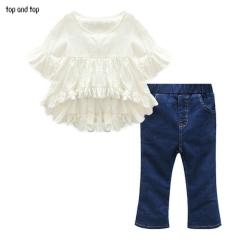 Top And Top Girls Clothing Set - T Shirt Jeans 4T