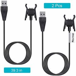 Rovtop Charger Compatible For Fitbit Alta Hr With Reset Button 2 Packs 100CM 3.3FT Replacement USB Charger Charging Cables For Fitbit Alta Hr