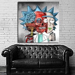 Sdk Mural 03 Poster Pop Art Rick And Morty Hypebeast 40x40 Inch