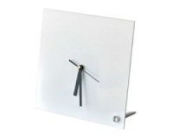 Square Glass Clock - 20 X 20CM With Stand - Can Be Custom Brand