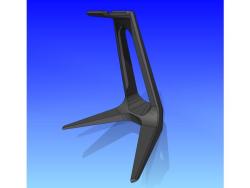 Swan 3D Printing Headphone Stand 1 - Black