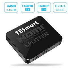 Tesmart 4K 1X2 HDMI Splitter 4K@30HZ 1 In 2 Out Dual HDMI Splitter 1 To 2 With PC PS3 PS4 Blu-ray Player Projector Hdtv ...