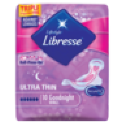 Libresse Goodnight Ultra Thin Sanitary Pads 10 Pack