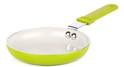 Cook N Home Nonstick Ceramic Coating 5.5" MINI Size One Egg Fry Pan Green