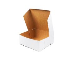 White Cake Or Takeaway Box - 50 Units - 5 X 7 X 2.5