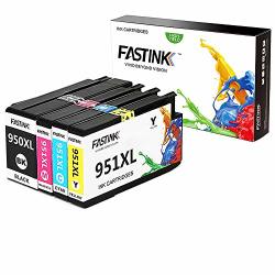 Fastink Compatible Hp Ink Cartridges Replacement For Hp 950XL 951XL 950 951 With Upgraded Chips High Yield For Hp Officejet Pro 8600 8610 8620 8100 276DW 271DW 8630 8640 8650 8660 8615 Printers 4 Pack