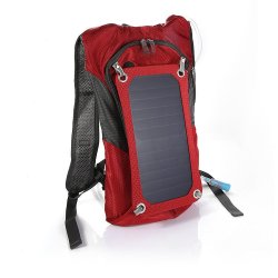 Outdoor Camping Solar Backpack Solar Hiking Bag 6.5w Solar Panel With 2.5l Water Bag