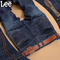 Blue Black Jeans Male 100% Cotton Men's Jeans - 34