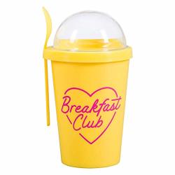 Yes Studio YST104 Yogurt And Parfait Cup 4-PIECE On-the-go Breakfast Club 12 Fl Oz Yellow