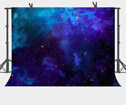 FUERMOR Space Stars Background 10X7FT Blue Starry Sky Photography Backdrop Studio Photo Props Room Mural GEFU553