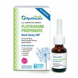 Apothecare Plus Fluticasone Propionate Nasal Spray Full Prescription Strength Non-drowsy 0.54 Fluid Ounce