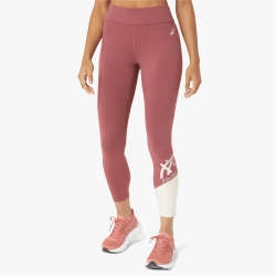 ASICS Womens Tiger 7 8 Red Tights
