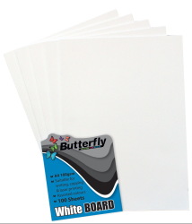 - Board - A4 Pastel 160GSM - White Pack Of 100