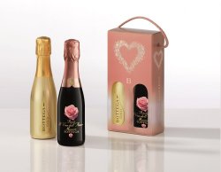 BOTTEGA Baby Gold Prosecco & Moscato Dolce In Pink Pvc Giftpack 2X200ML