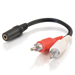 3.5mm Female To Rca l+r Male Audio Cable