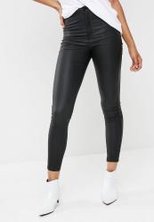 Missguided Vice High Waisted Coated Skinny - Black Vice