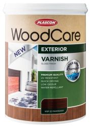 Wood Varnish Exterior Suede Water-based Woodcare Mahogany 5L