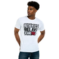 Rj Urban Retro Box Logo Graphic T-Shirt White