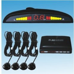 Reverse Rear Parking Sensor Aid Kit LED Buzzer