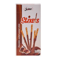 Stixels - Sweets - Chocolate Coated Pretzel Sticks - 50G - 12 Pack