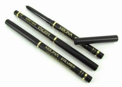 Mijona Eyeliner Pencil Retractable Black X 3PCS