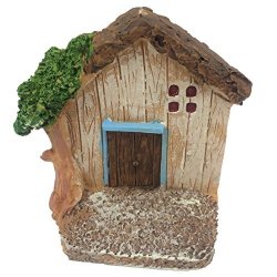3.1 Inch Rustic Resin Elf Or Pixie Or Gnome Home Door Miniature Terrarium Fairy Garden Doll House Aquarium Tank Decoration Green