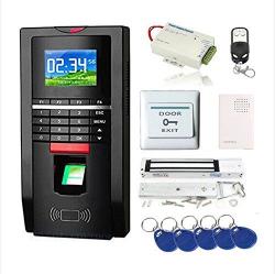 SecureControl Complete Biometric Kits Fingerprint Rfid Access Control System 600LBS Magnetic Lock Tcp ip Time Attandance