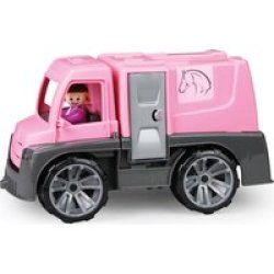 Toy Horse Transporter Truxx Pink grey With Play Figure 29CM
