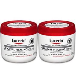 Eucerin Original Healing Cream - Fragrance Free Rich Lotion For Extremely Dry Skin - 16 Oz. Jar Pack Of 2