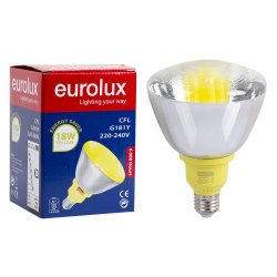 Eurolux - Cfl - G181Y - E27 - 18W - 220-240V - Yellow - 2 Pack