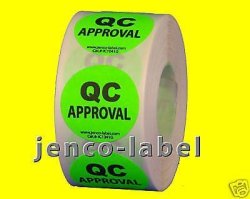 Jenco-label IC1041G 500 1" Dia Qc Approval Label sticker