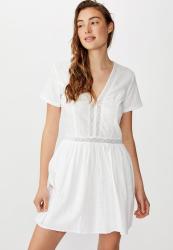 Cotton On Woven Harlow Short Sleeve MINI Dress - White