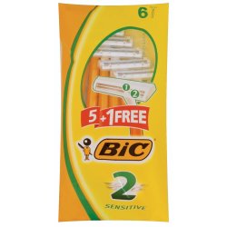 BIC Disposable Razors 2 Sensitive 6 Pack