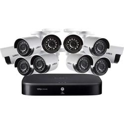1080P HD 16-CHANNEL Dvr Security System With 2 Tb Hard Drive And Ten 1080P Night Vision Security Cameras
