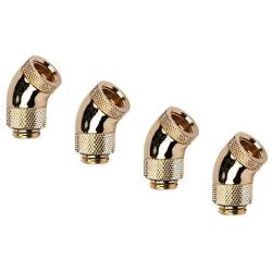 Barrow G1 4" Male To Female Extender Fitting 45 Dual Rotary Gold 4-PACK