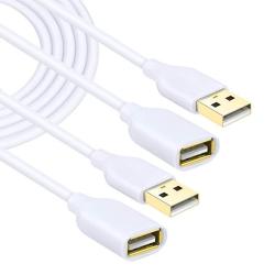 Costyle 2-PACK USB 2.0 10FT 3M USB Type A Male To A Female Extension Cord USB Cable Extender With Gold-plated Connectors