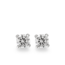 18CT White Gold 1CT Diamond Stud Earrings
