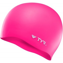 Wrinkle Free Silicone Swimming Cap - Pink silver