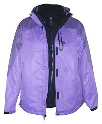 Pulse Womens 3IN1 Ski Jacket Coat Pink White Purple S-xl XS Purple