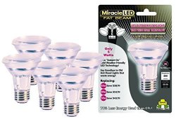 Miracle LED 604765 5 Watt "fat Beam" Wide Angle Flood Light Security Bulb Cool White 6-PACK