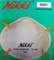 NIKKI 6501 FFP1 Disposal Mask With Aluminium Strip Bonded Nose Clip
