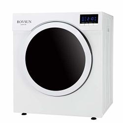 Rovsun 13.2LBS Portable Clothes Dryer 1500W High End Front Load Tumble Laundry Dryer W stainless Steel Tub & Lcd Screen White