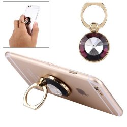 Purple And White Crystal Diamond Encrusted Ring Phone Holder For Iphone Huawei Samsung Htc ...