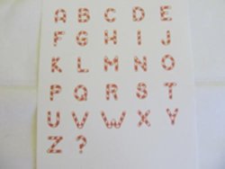 27pc Candy Cane Letters Uncut-cheap Courier Delivery